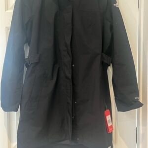 The North Face Black trench coat  with Tailored Fit